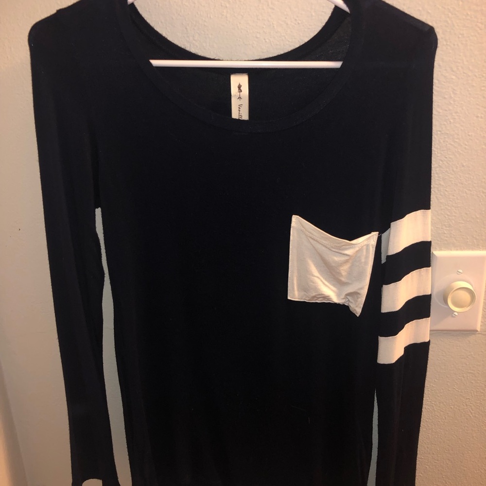 Navy and white “rugby” top